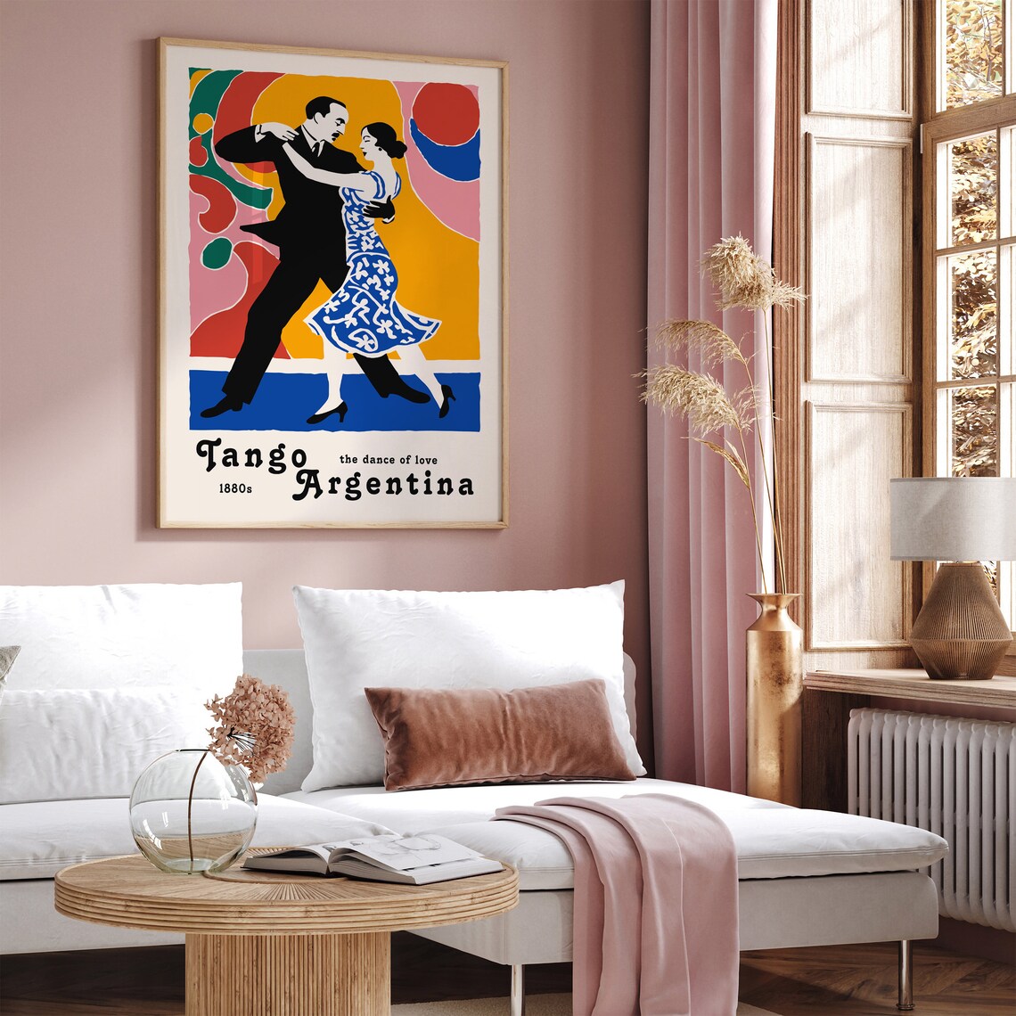 Tango Argentina 1880s Bold Retro Dance Of Love Couple Art Poster - Image 2