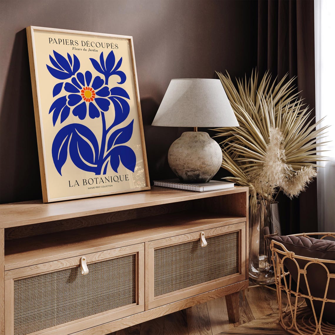 La Botanique Blue Bloom French Floral Papiers Decoupes Poster - Image 2
