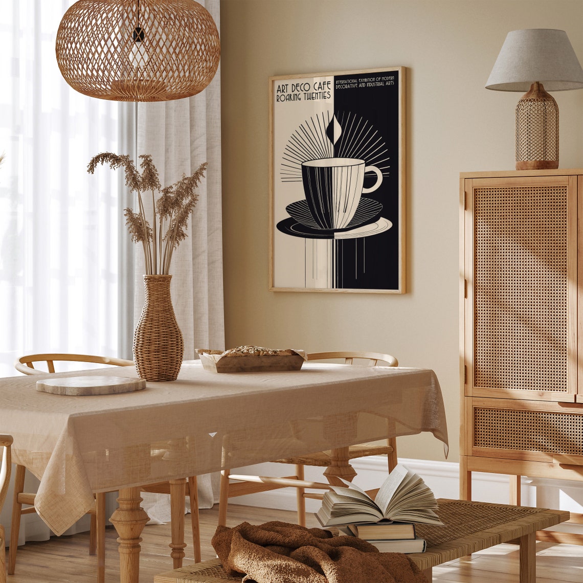 Art Deco Cafe Coffee Cup Roaring Twenties Vintage Kitchen Poster - Image 3