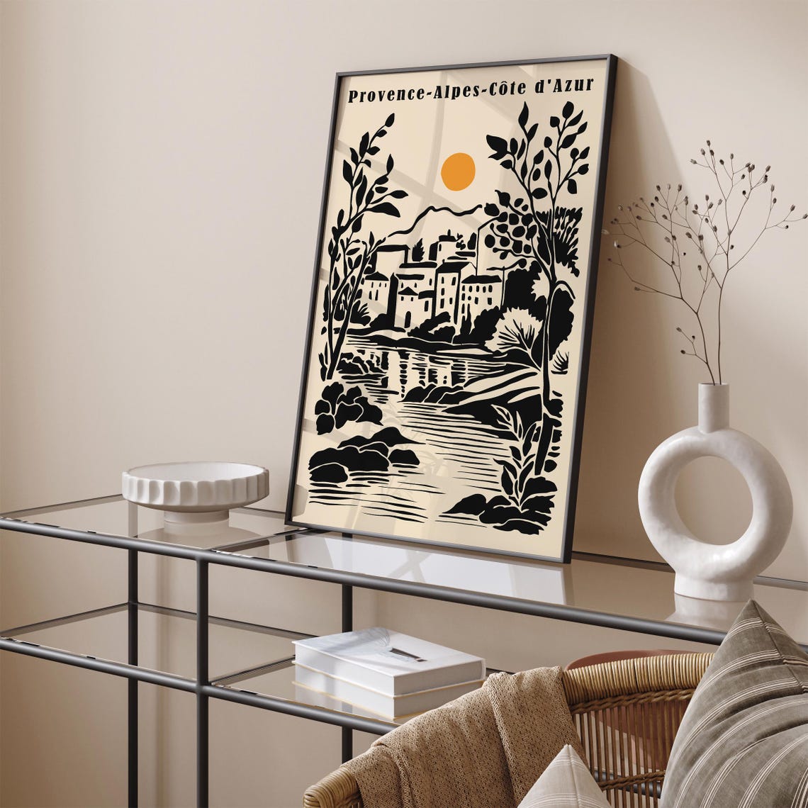 Provence Alpes Cte Dazur France Poster Vintage Style Art Travel Print French Riviera Wall Art Provence Landscape Art Hotels Room Art - Image 3
