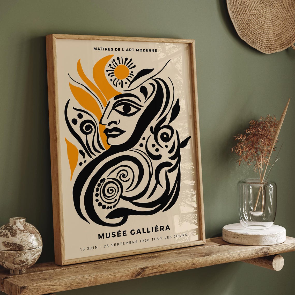 Cubist Sun Goddess Poster from the 1958 Musée Galliéra Paris Show - Image 5