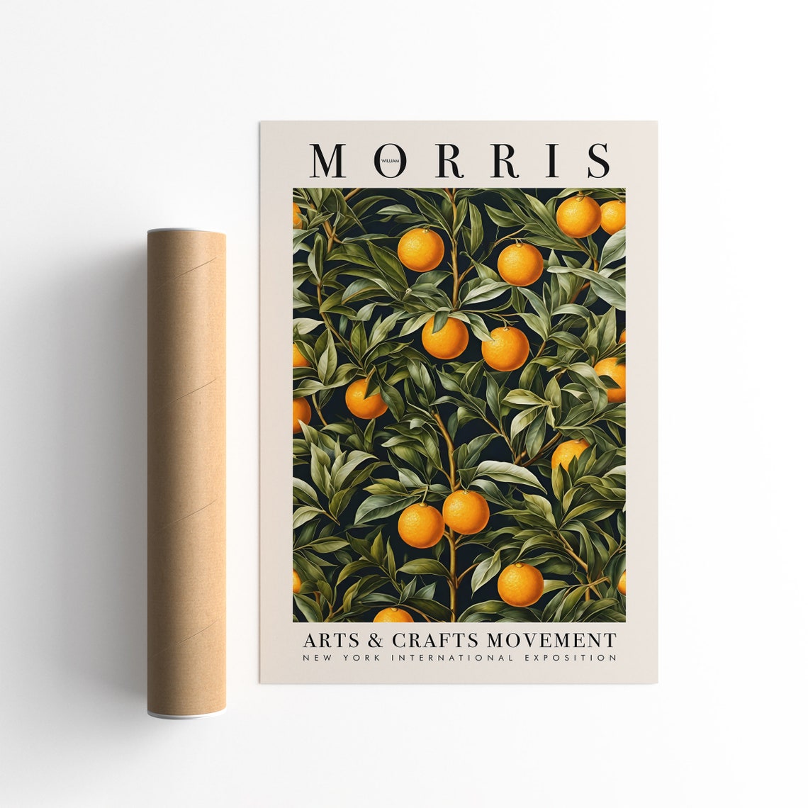 Vintage Botanical William Morris Arts and Crafts Orange Tree Poster - Image 3