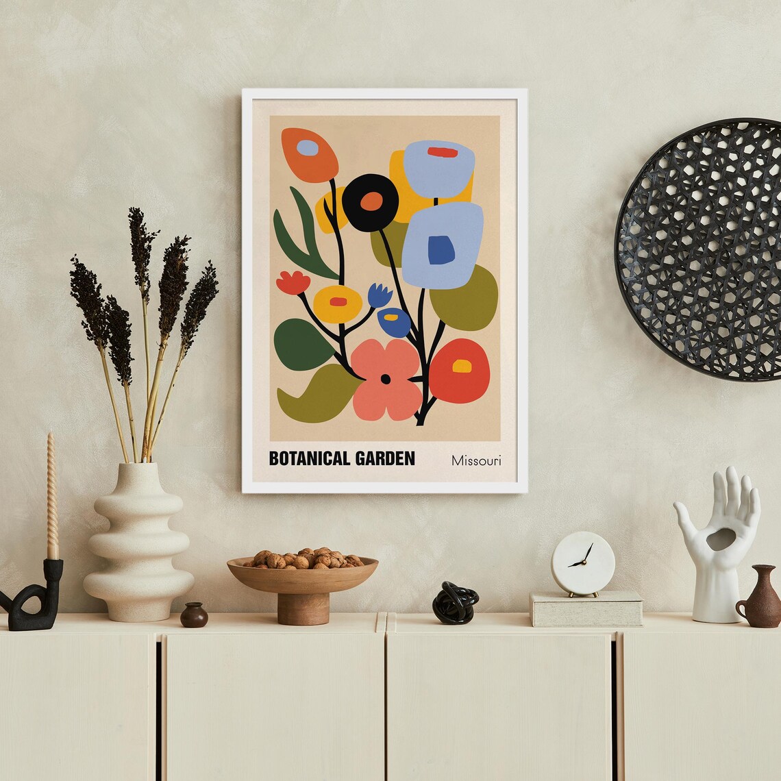 Botanical Garden Missouri Playful Abstract Flower Art Poster - Image 6