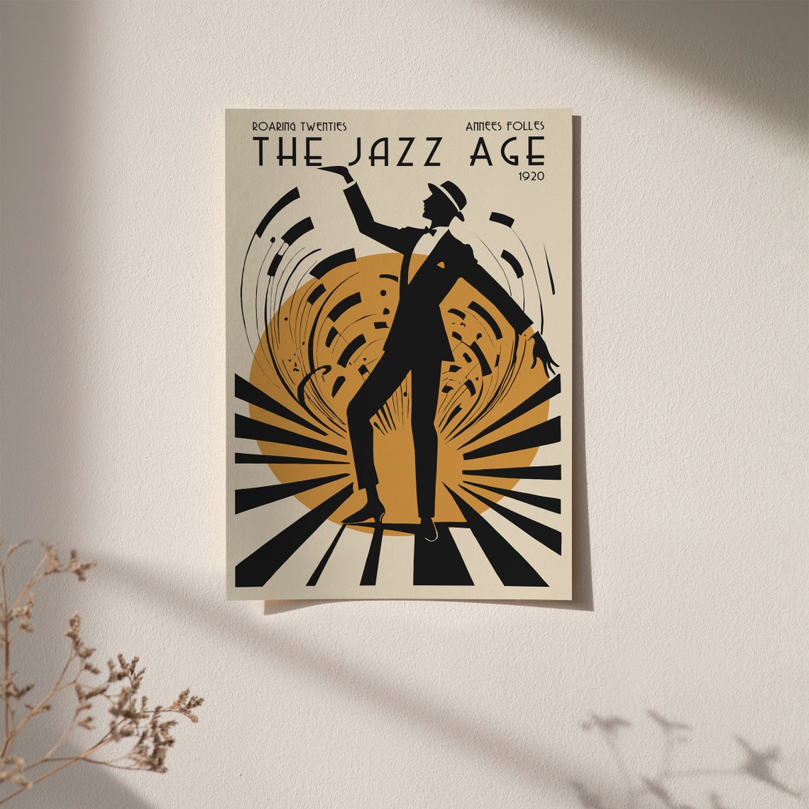The Jazz Age 1920 Roaring Twenties Art Deco Dancer Silhouette Poster - Image 4