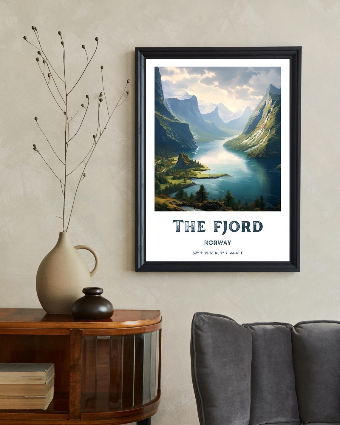 Geiranger Fjord Travel Poster, Norway Gift - Image 2