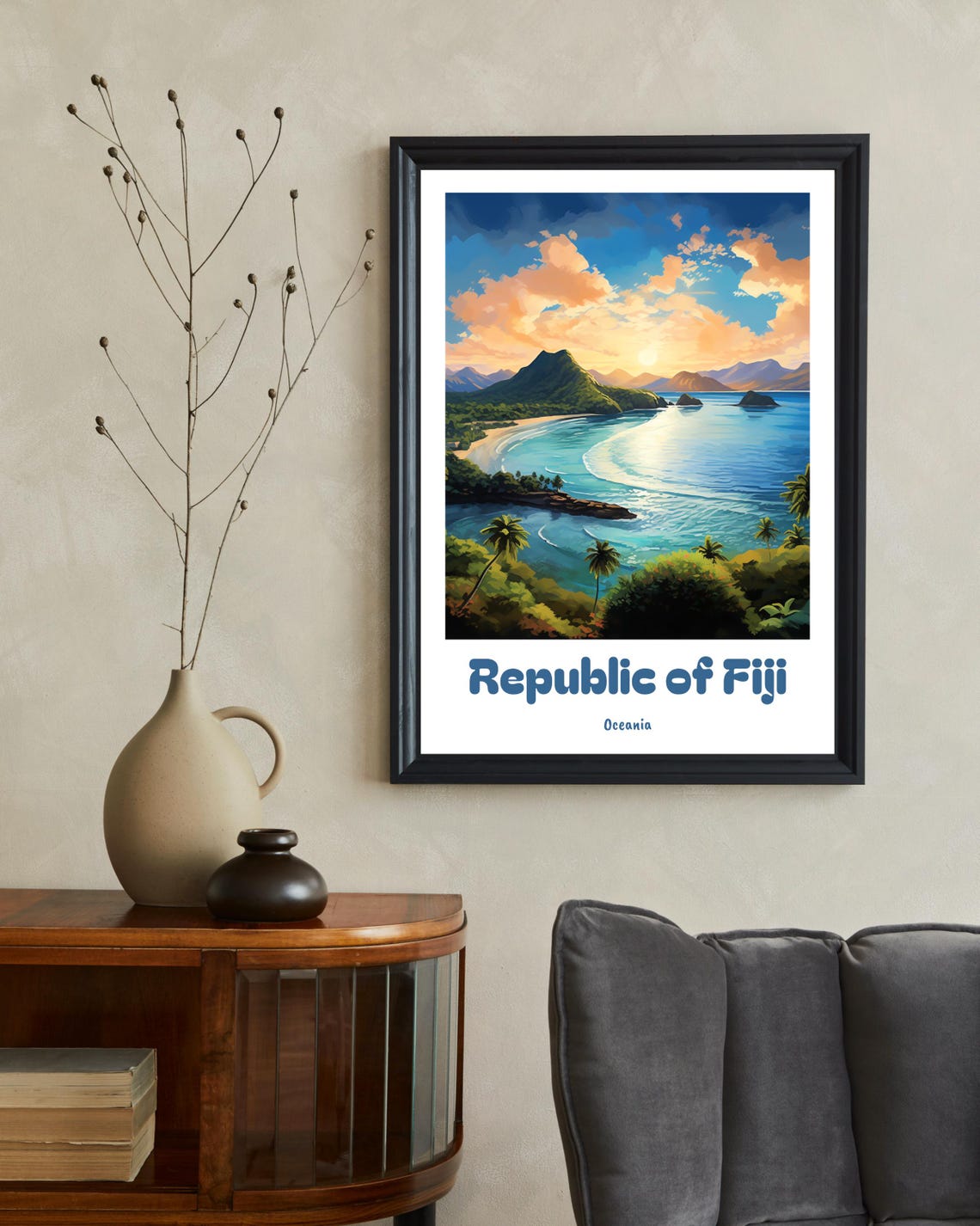 Fiji Travel Poster, Tropical Island Christmas Gift - Image 2