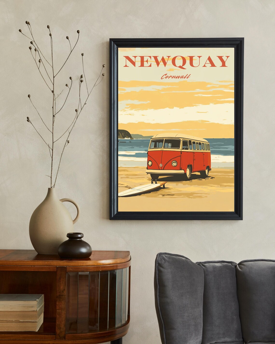Newquay Cornwall Vintage Travel Poster - Image 2