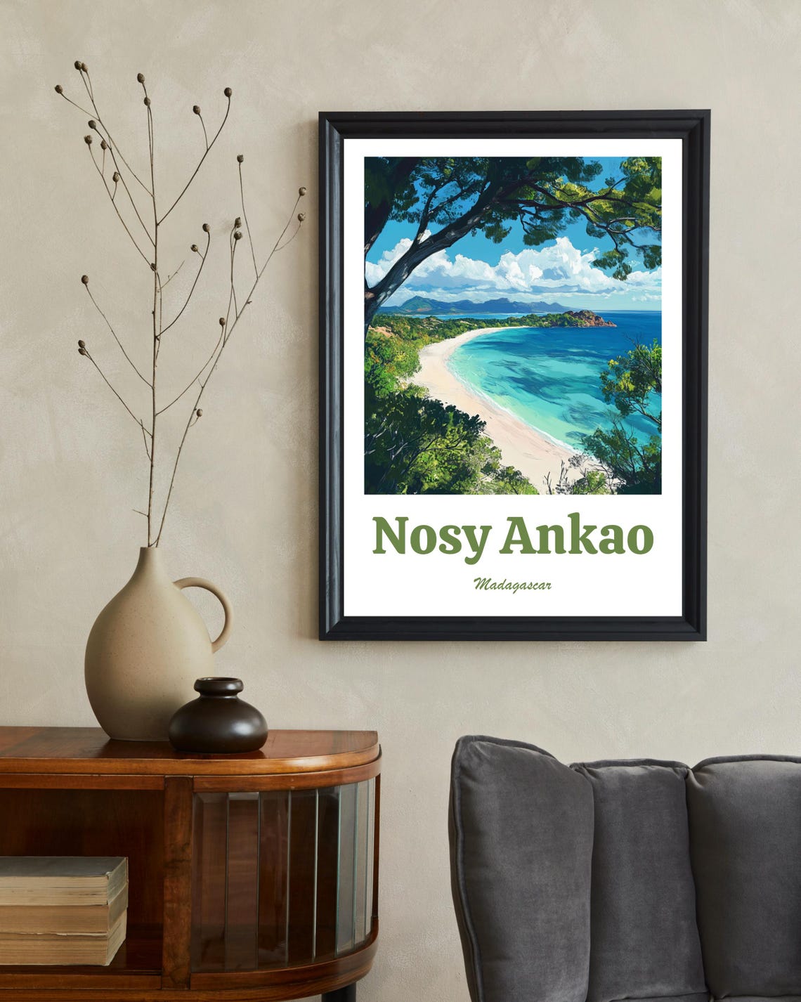 Nosy Ankao Travel Poster, Madagascar Tropical Beach - Image 2