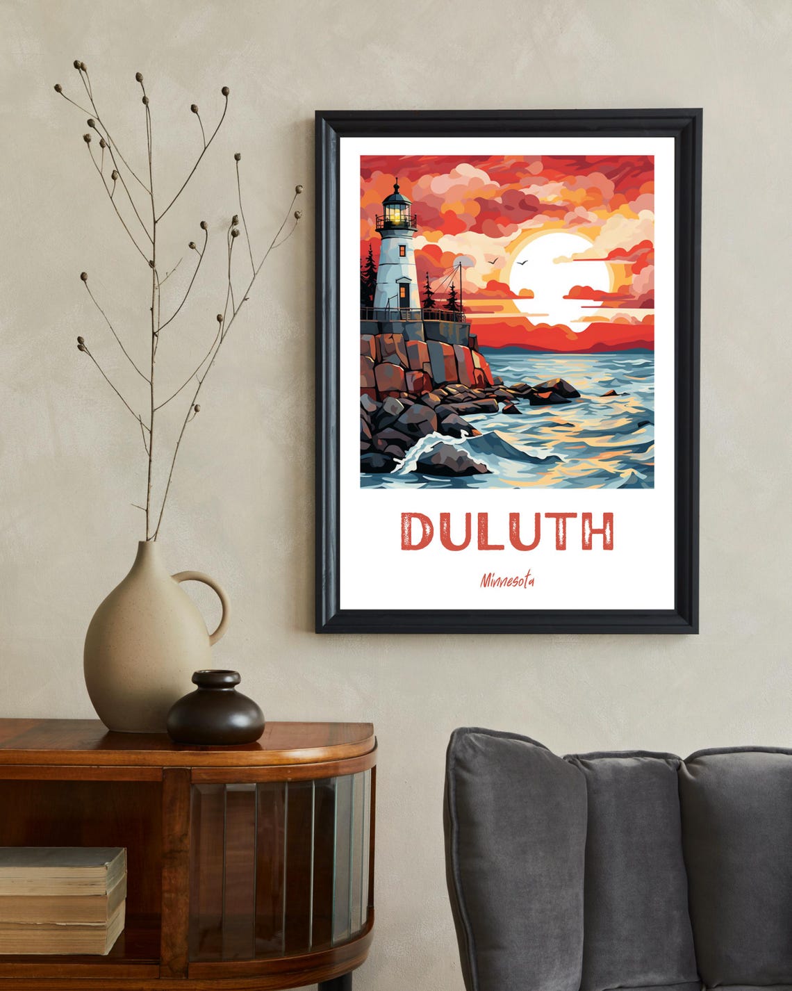 Duluth Minnesota Christmas Poster Print - Image 2