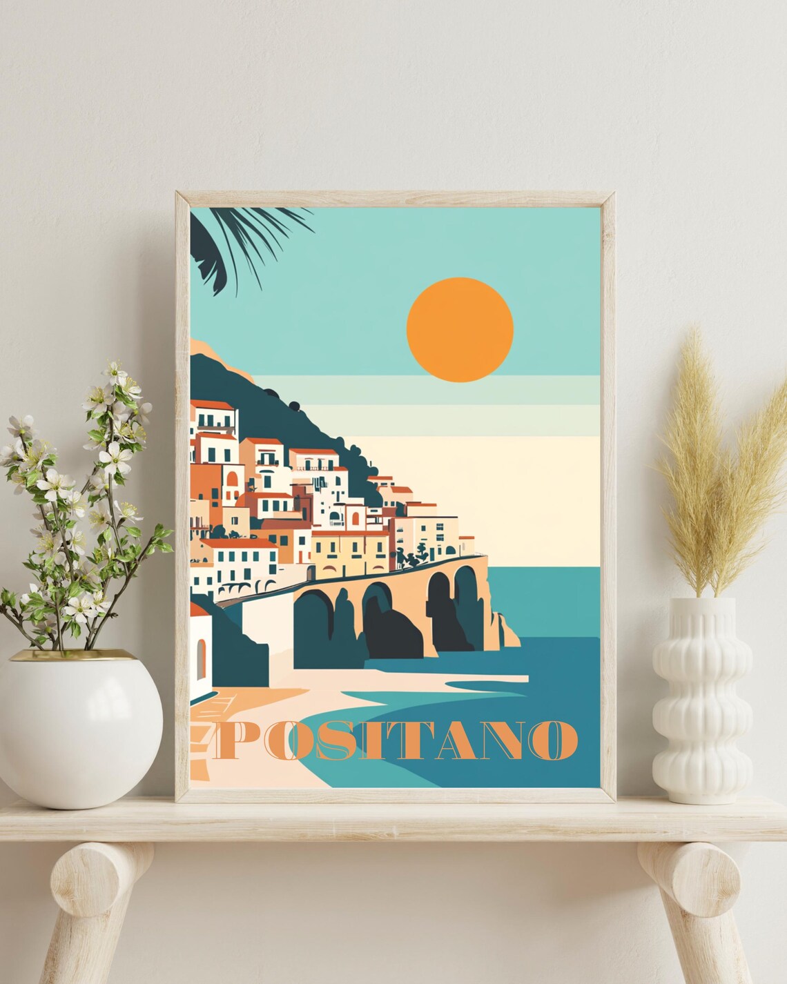 Positano, Italy Vintage Travel Poster