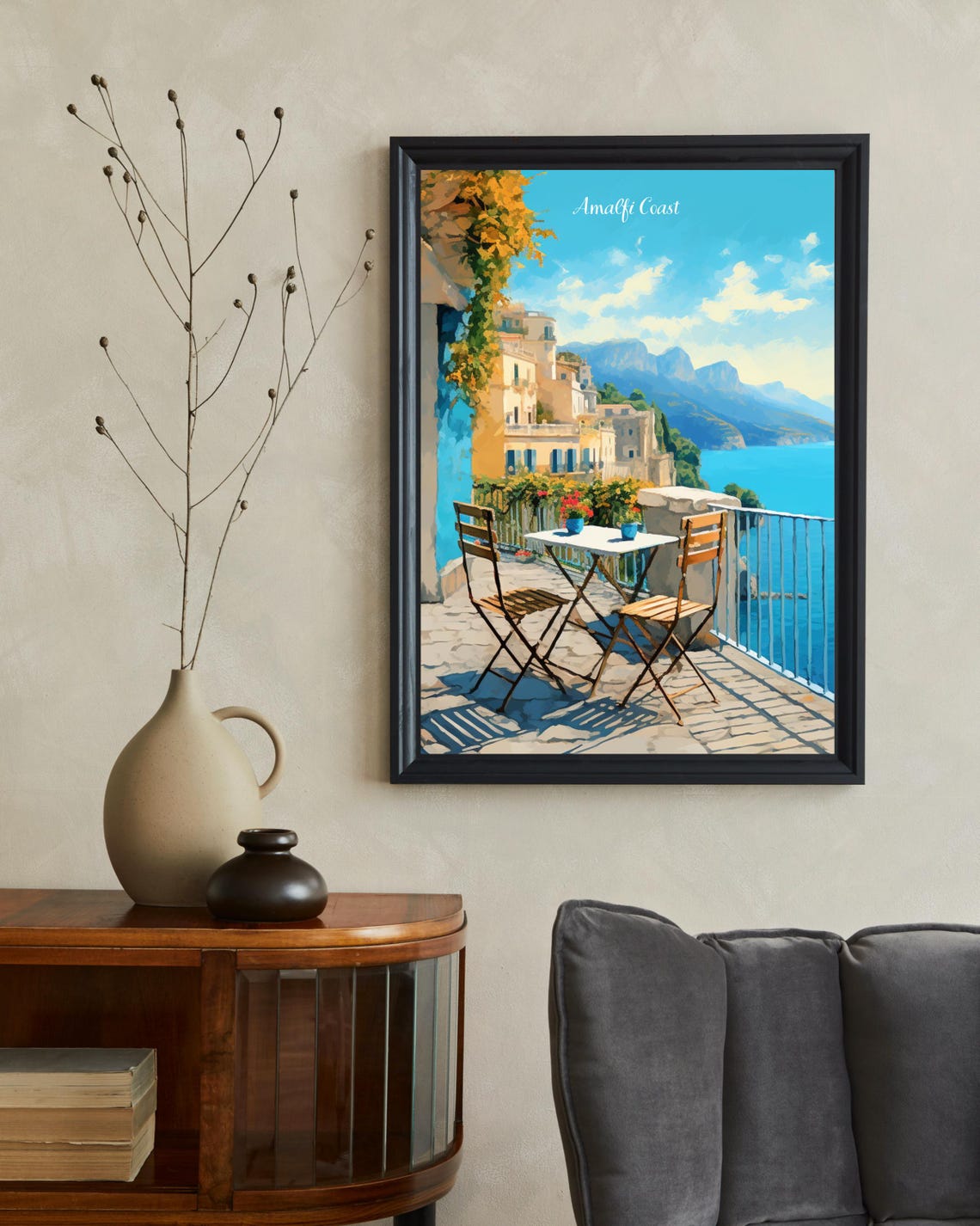 Amalfi Coast Travel Poster, Italy Travel Gift - Image 2