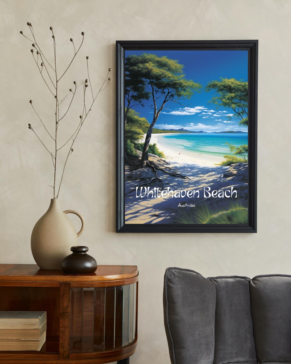 Whitehaven Beach Travel Poster, Australia Travel - Image 2