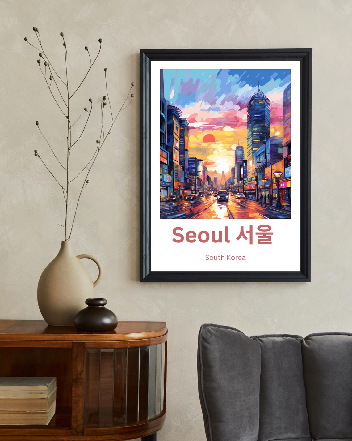 Seoul Travel Poster, South Korea Illustration - Image 2