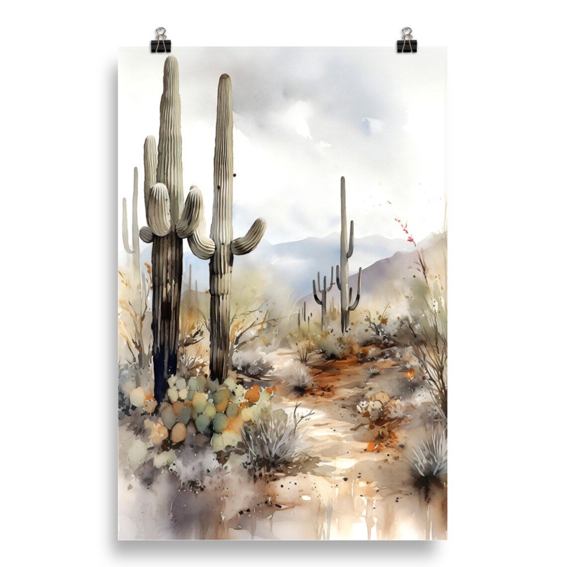 Saguaro National Park Travel Watercolor Poster - Image 5