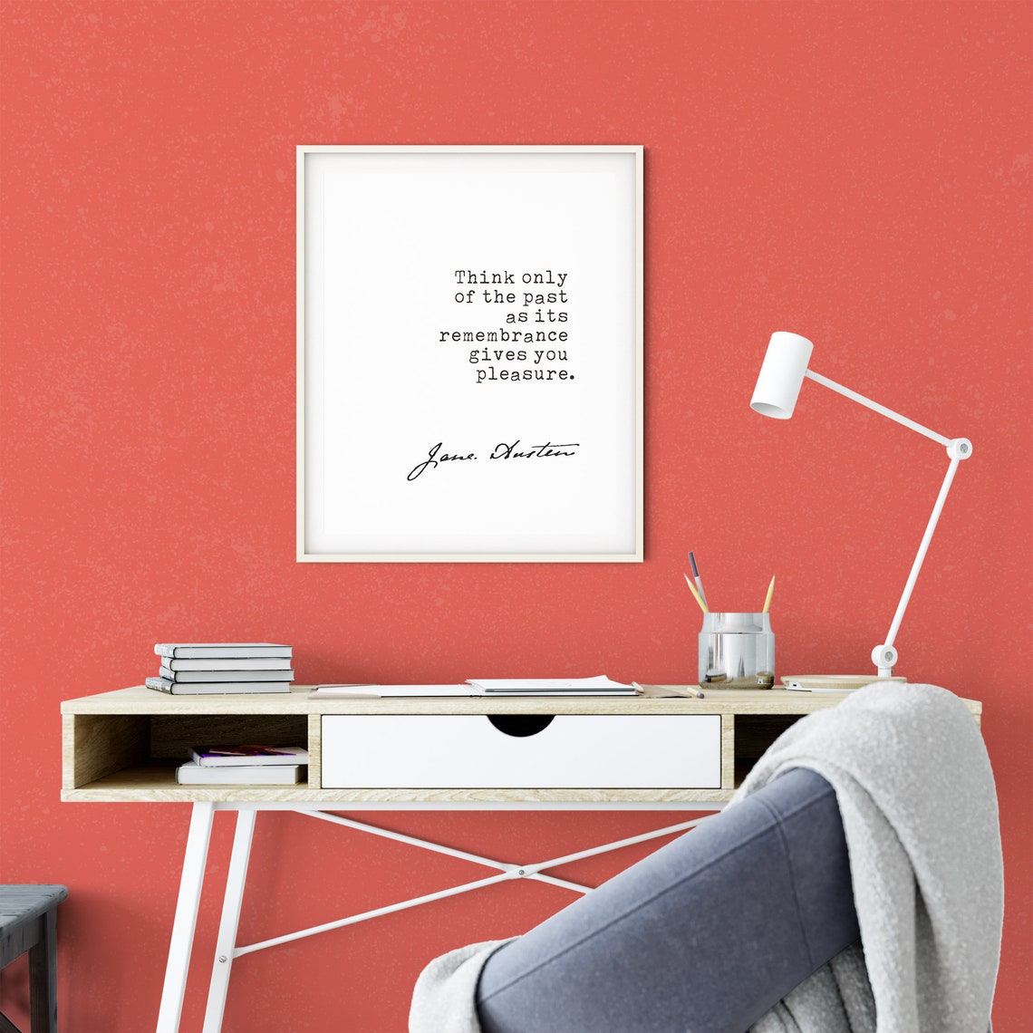 Jane Austen Think Only Of The Past Remembrance Gives Pleasure Print - Image 2