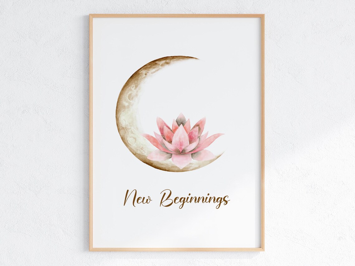 New Beginnings Quote Art Print, Positive Daily Reminder - Image 3