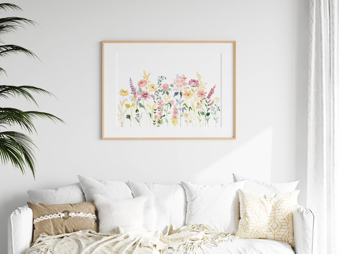 Wildflower Watercolor Floral Poster, Botanical Decor - Image 2