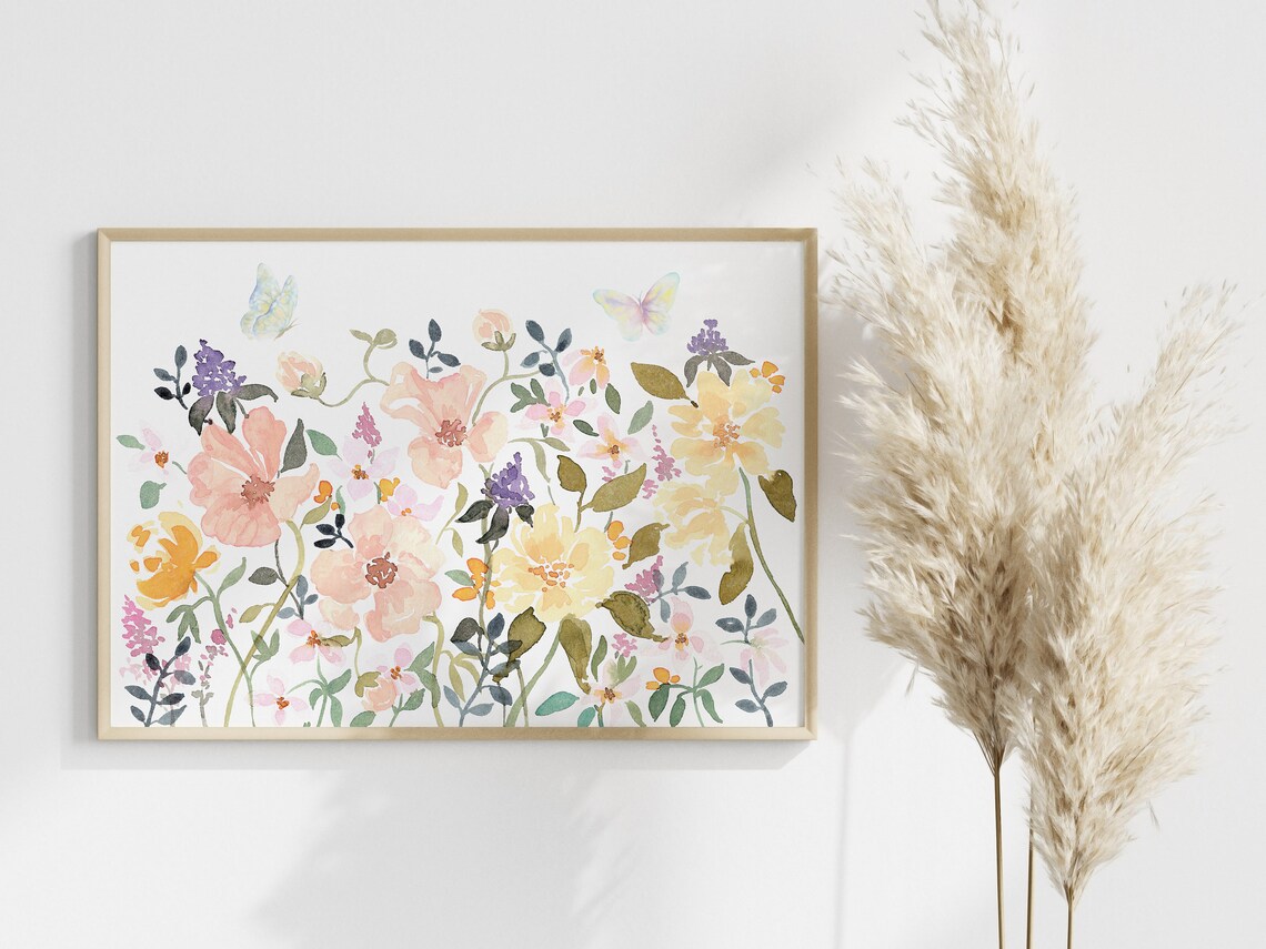 Colorful Wildflower Watercolor Art Print, Floral - Image 2