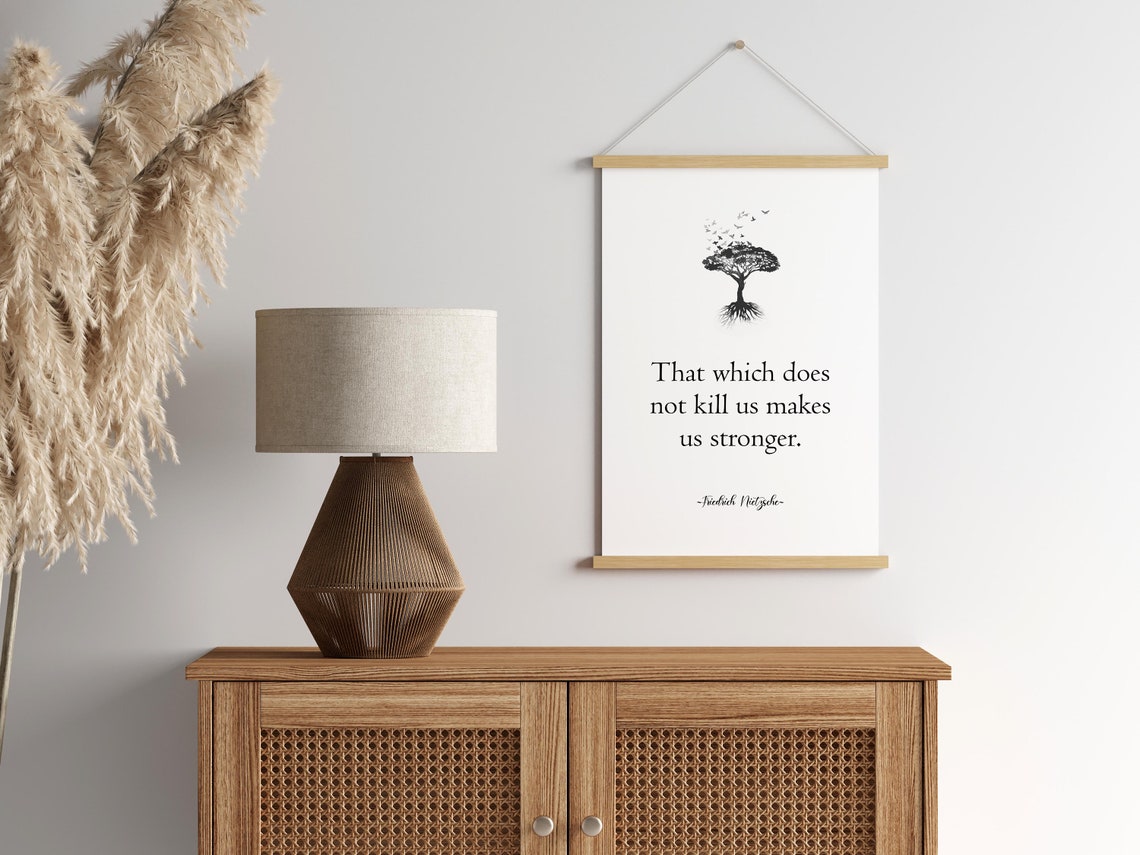 Nietzsche That Which Does Not Kill Us Makes Us Stronger Poster - Image 2