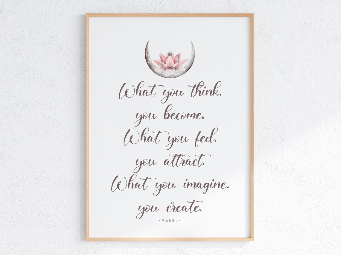 Buddha Quote Wall Art, Law Of Attraction Poster - Image 3