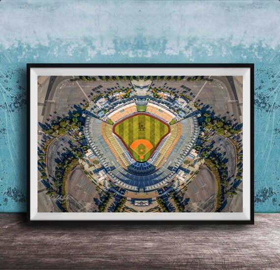Dodger Stadium Aerial Drone View Los Angeles Dodgers Ballpark Poster