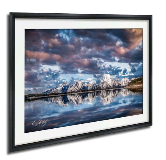 Jackson Lake Mountain Print Grand Tetons Sunrise Scene Made To Order