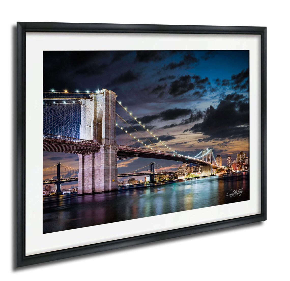 Nyc Skyline Wall Art Brooklyn Bridge At Twilight Framed Or Unframed
