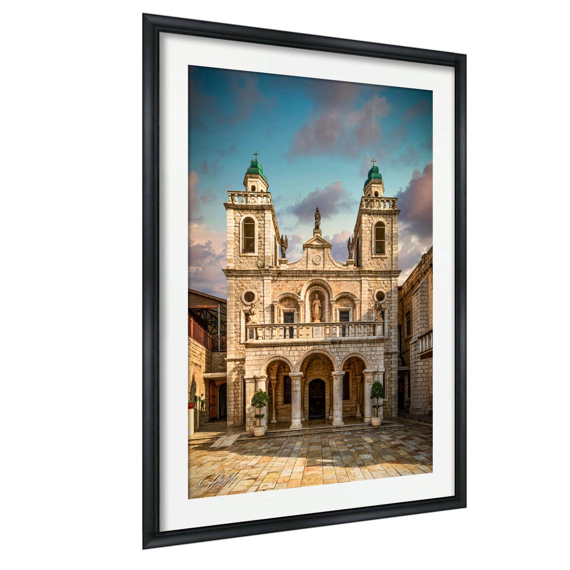 Wedding Church At Cana Historic Stone Facade Holy Landmark Art Poster