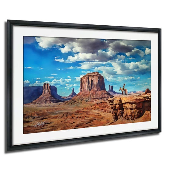 Monument Valley Native Princess Print Southwestern Desert Scene