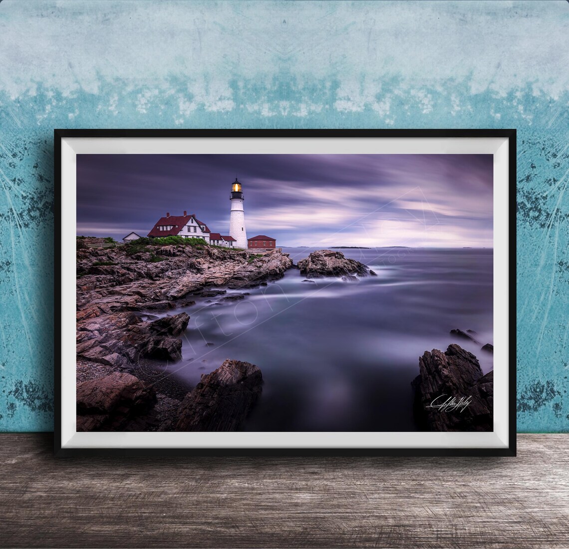 Portland Light Lighthouse Print, Coastal Scene