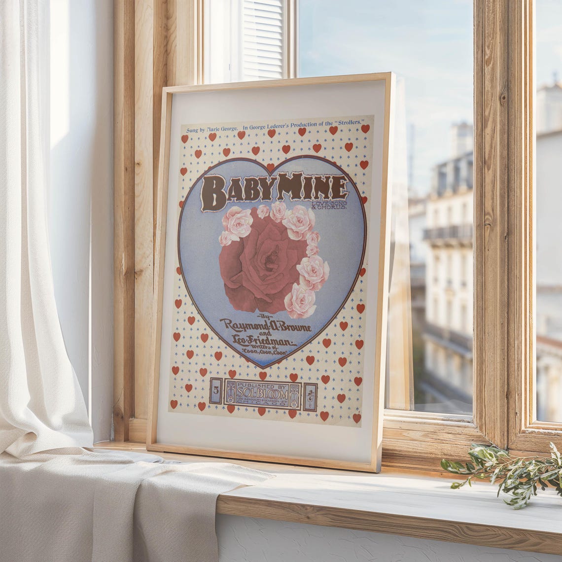 Valentine Sheet Music Bundle 8 Antique Love Song Covers Art Poster - Image 3