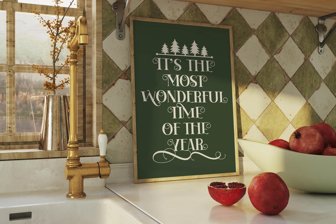 It's the Most Wonderful Time of the Year Christmas Quote Poster - Image 3