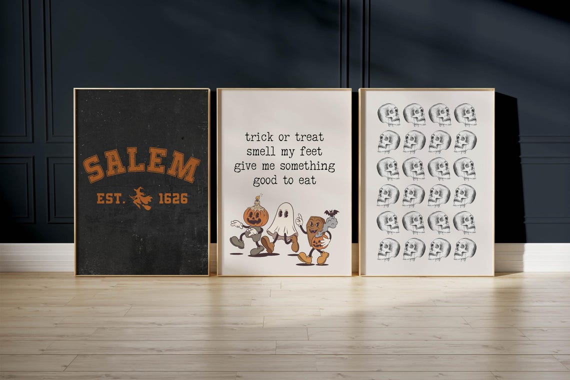 Halloween Decor Halloween Wall Art Halloween Poster Funny Halloween Print Cute Halloween Art Ghost Decor Art - Image 4