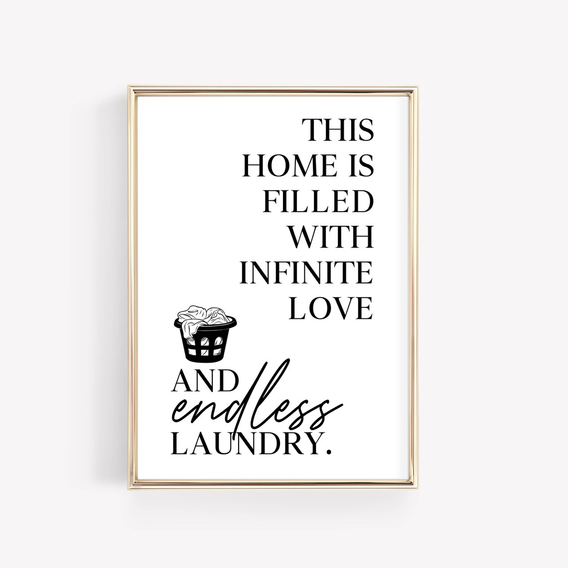 Laundry Room Decor Endless Laundry Print Minimalist Art Wall Art Funny Laundry Sign Aesthetic Art - Image 2