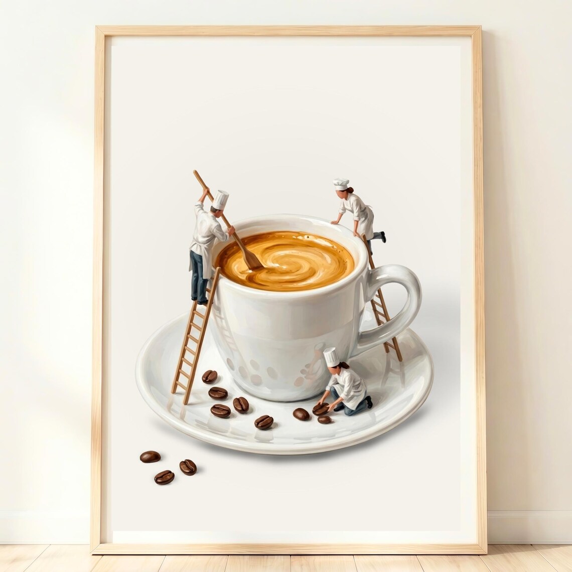 Espresso Coffee Print, Kitchen Decor Wall Art