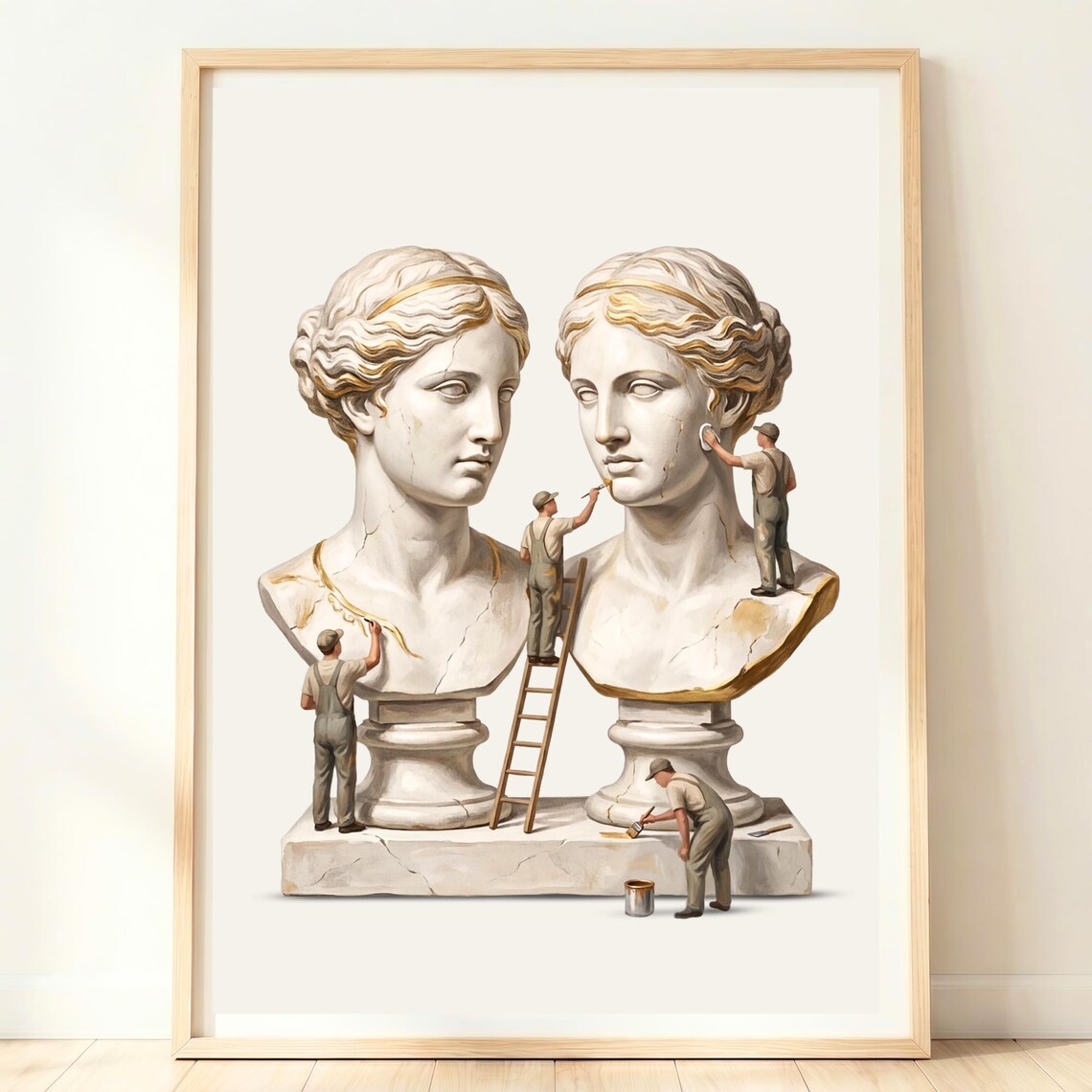 Gemini Star Sign Art Print, Zodiac Twin Decor