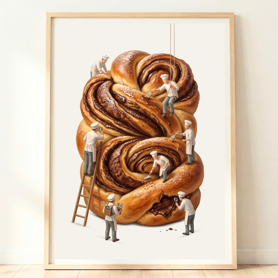 Chocolate Babka Jewish Pastry Art Print