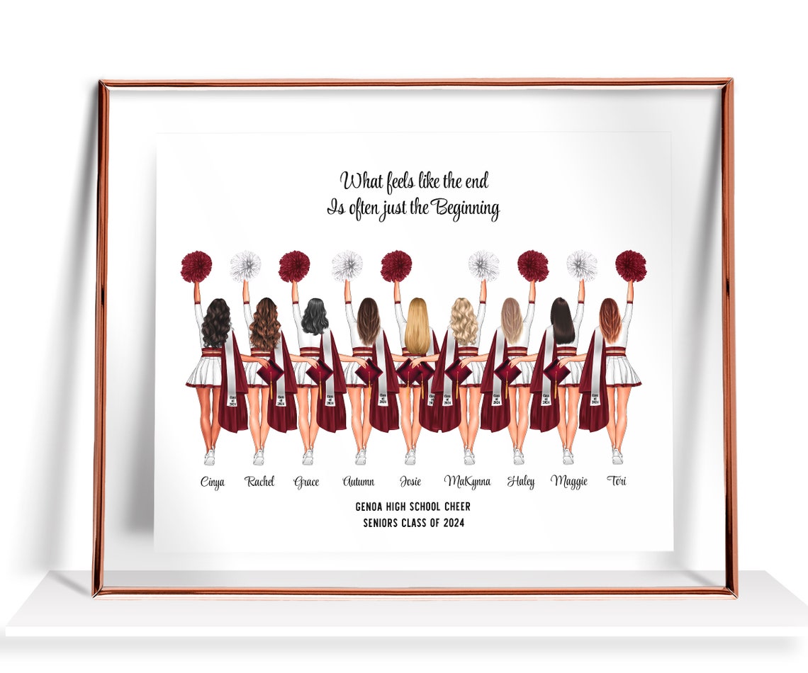 Genoa High School Cheer Poster Seniors Class of 2024 Graduation Gift