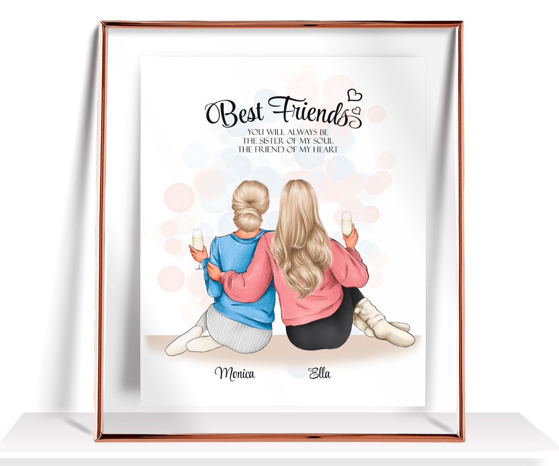 Best Friend Gift Friendship Gift Best Friend Birthday Gifts Friends Gift Personalized Friendship Print Best Friend Gifts Best Friend Picture