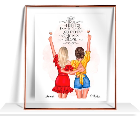 Best Friend Gift Custom Friendship Gift Best Friend Birthday Gifts Personalized Best Friend Gift Friendship Print Best Friend Print
