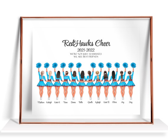 Cheer Gift Cheerleaders Print Personalized Cheerleader Gifts Cheer Friend Gift Personalized Cheerleader Poster Custom Cheer Team Gift
