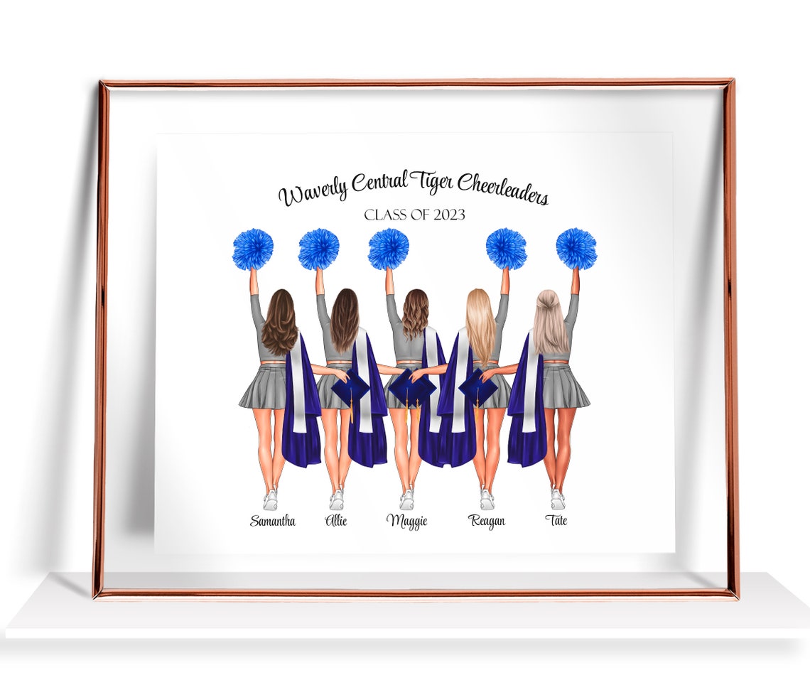 Cheerleaders Class Of 2023 Tiger Squad Graduation Team Poster