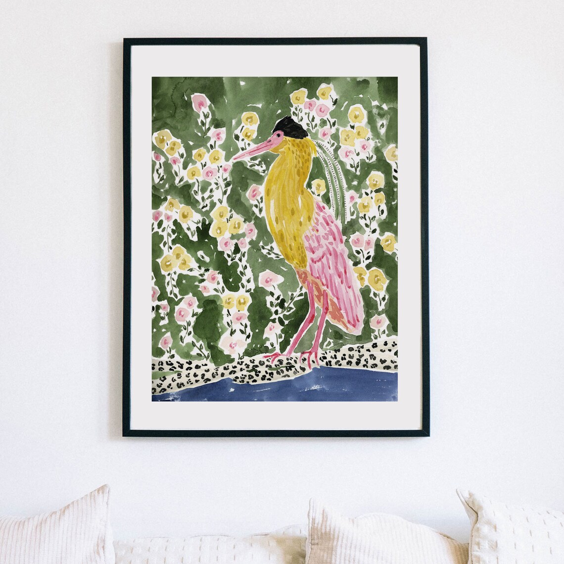 Tropical Birds Watercolor Art Print, Boho Style - Image 2