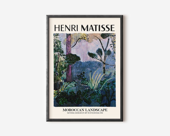 Henry Matisse Exhibition Poster Famous Gallery Wall Art Print Painting Art Print Floral Wall Print Garden Scenery Nature Living Room Art