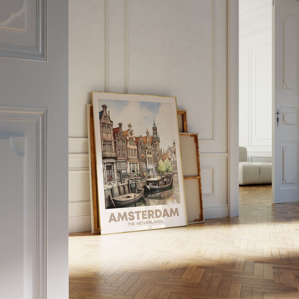 Amsterdam The Netherlands Travel Market Art Print - Image 2