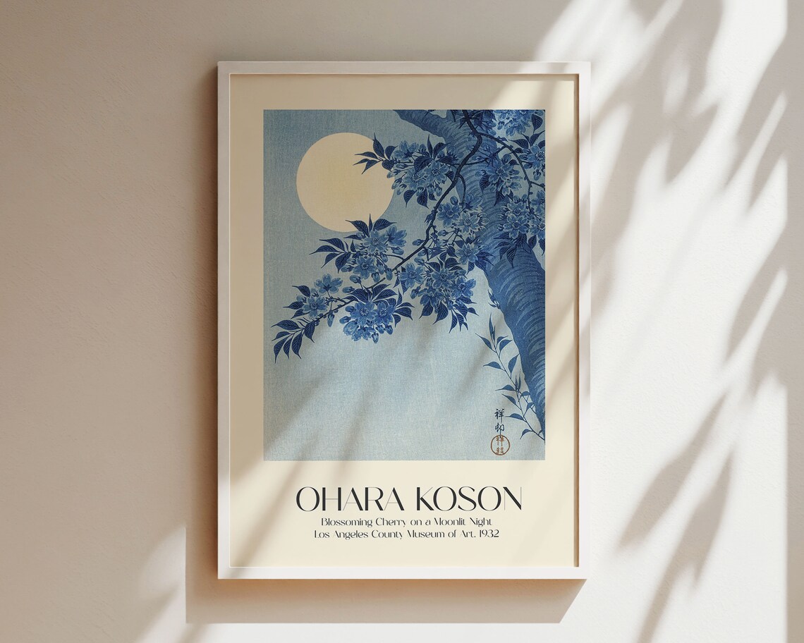 Ohara Koson Japanese Mountain Landscape Poster - Image 4