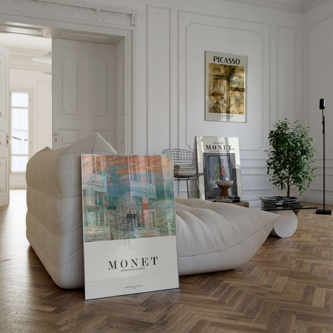 Claude Monet Exhibition Poster Famous Gallery Wall Art Print Painting Art Print Floral Wall Print Garden Scenery Nature Living Room Art - Image 2