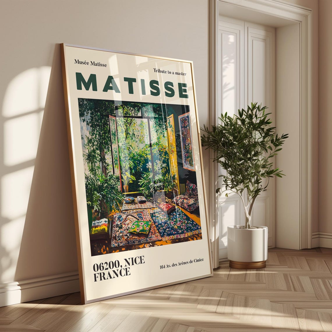 Henri Matisse Exhibition Poster Famous Gallery Wall Art Print Painting Art Print Beige Wall Print Garden Scenery Nature Living Room Art - Image 3
