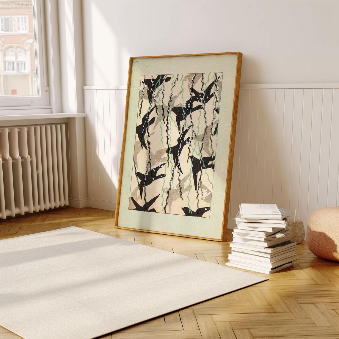 Korin Furuy Floral Art Poster, Elegant Classic Japanese - Image 3
