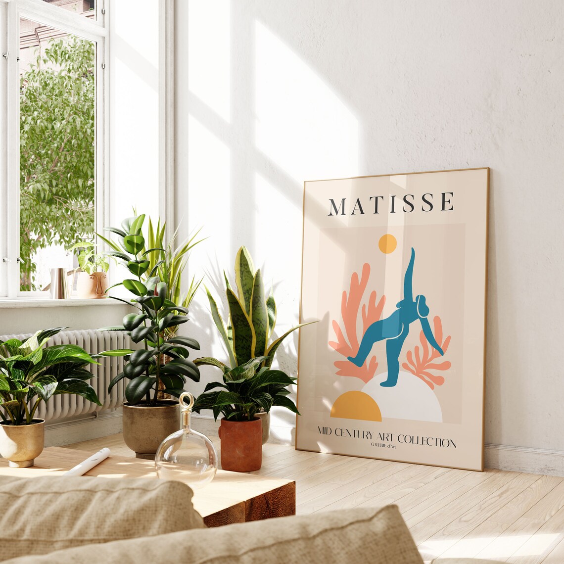 Matisse Mid Century Teal Dancer Cut-Out Exhibition Art Poster - Image 4